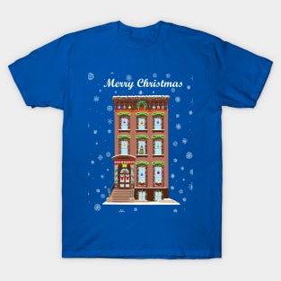 Merry Christmas Brownstone House T-Shirt